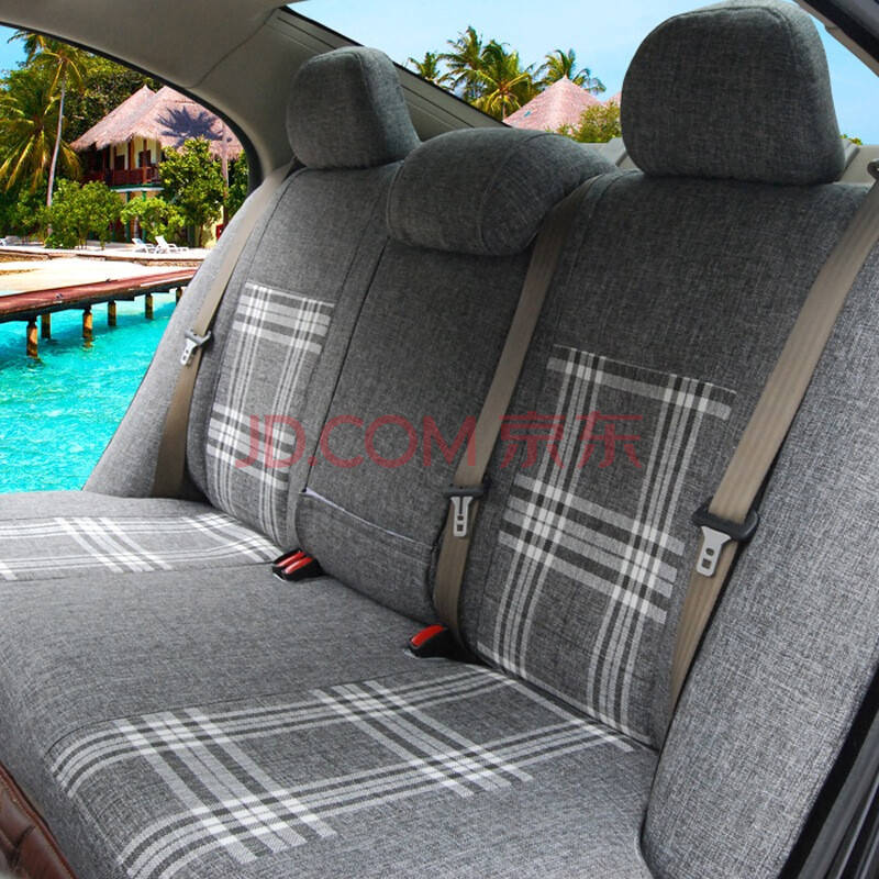 馳欽專車定制汽車座套 都市灰亞麻四季座墊，打造清涼舒適的駕乘空間